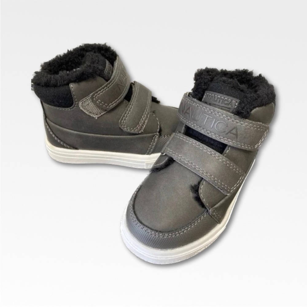 Nautica Kids Charcoal and Black Boots